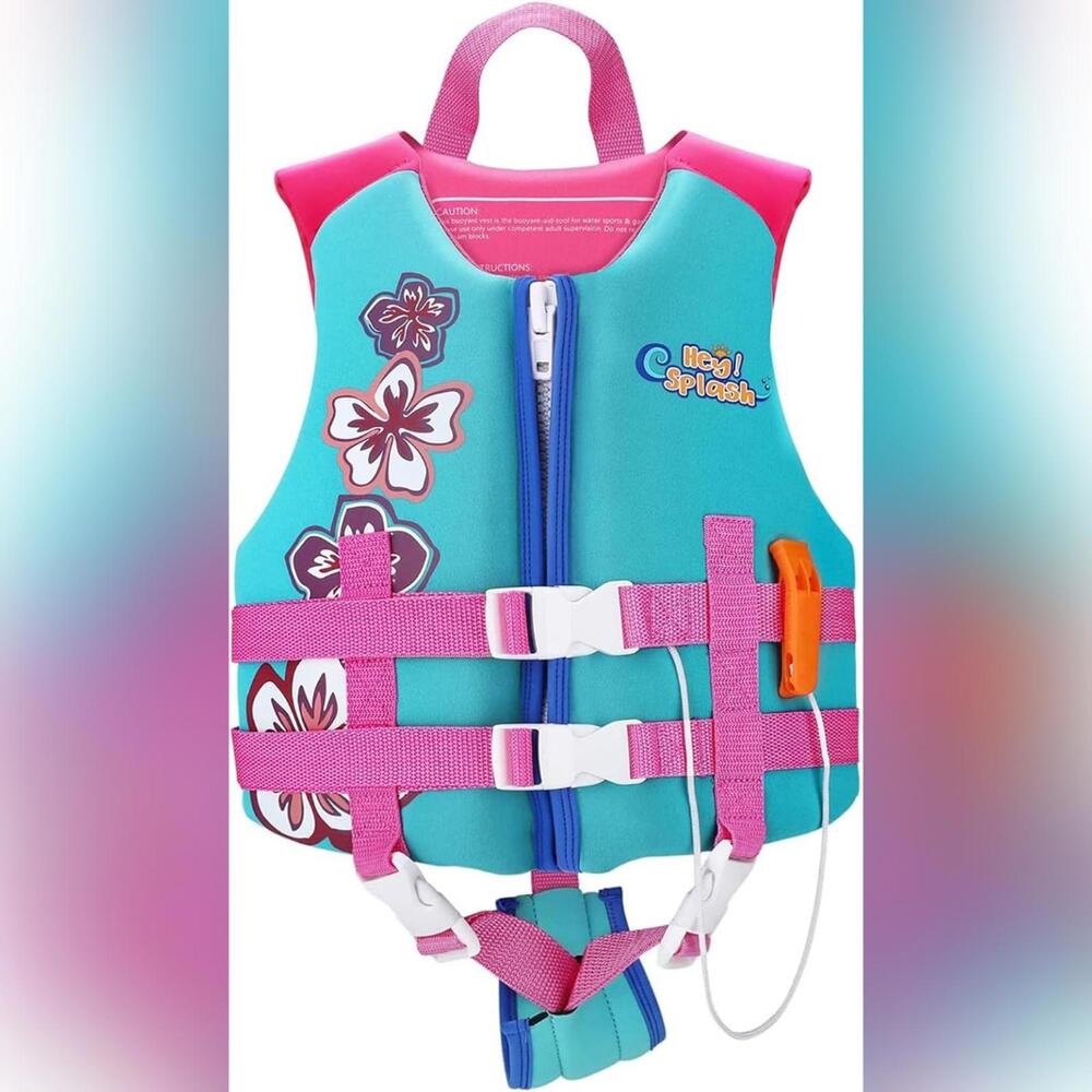 NWOT HeySplash Toddler Swim Vest, Fits 50-80 lbs, 6-9 Yrs, Large